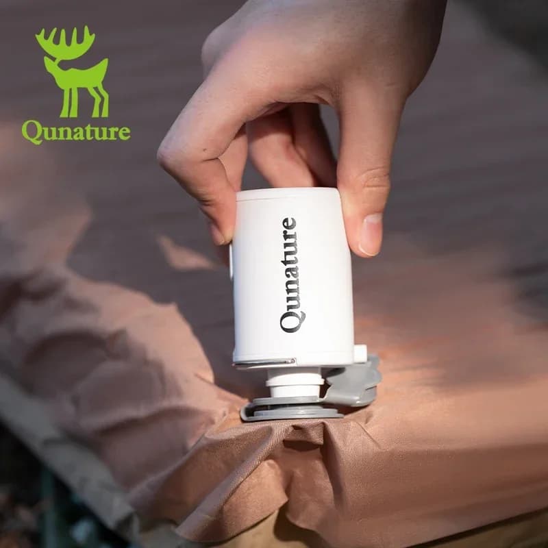 Qunature Pompa di gonfiaggio wireless elettronica Compressore d'aria Strumenti da campeggio portatili all'aperto Pompa di gonfiaggio Cuscini Tappetino per dormire