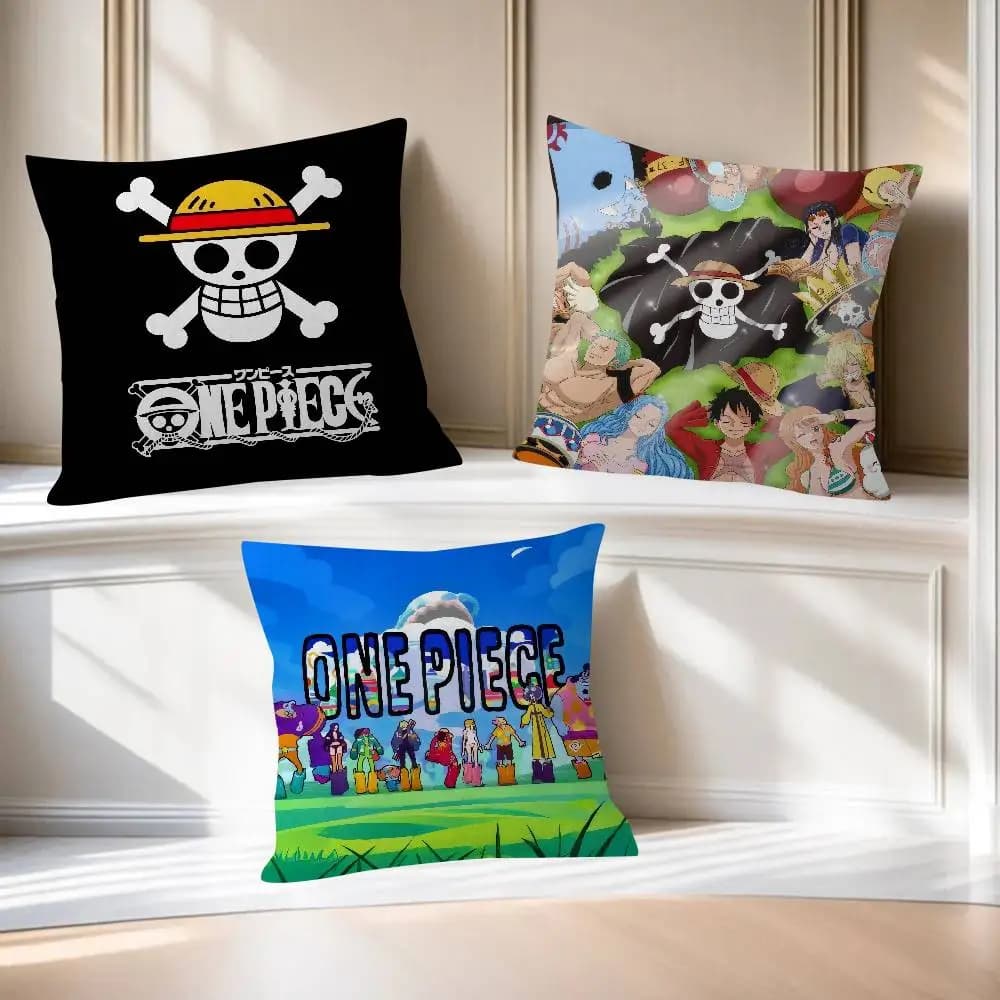 Fodera per cuscino, federa per cuscino, decorazione per soggiorno, divano, casa, personalizzata, anime giapponese One Piece