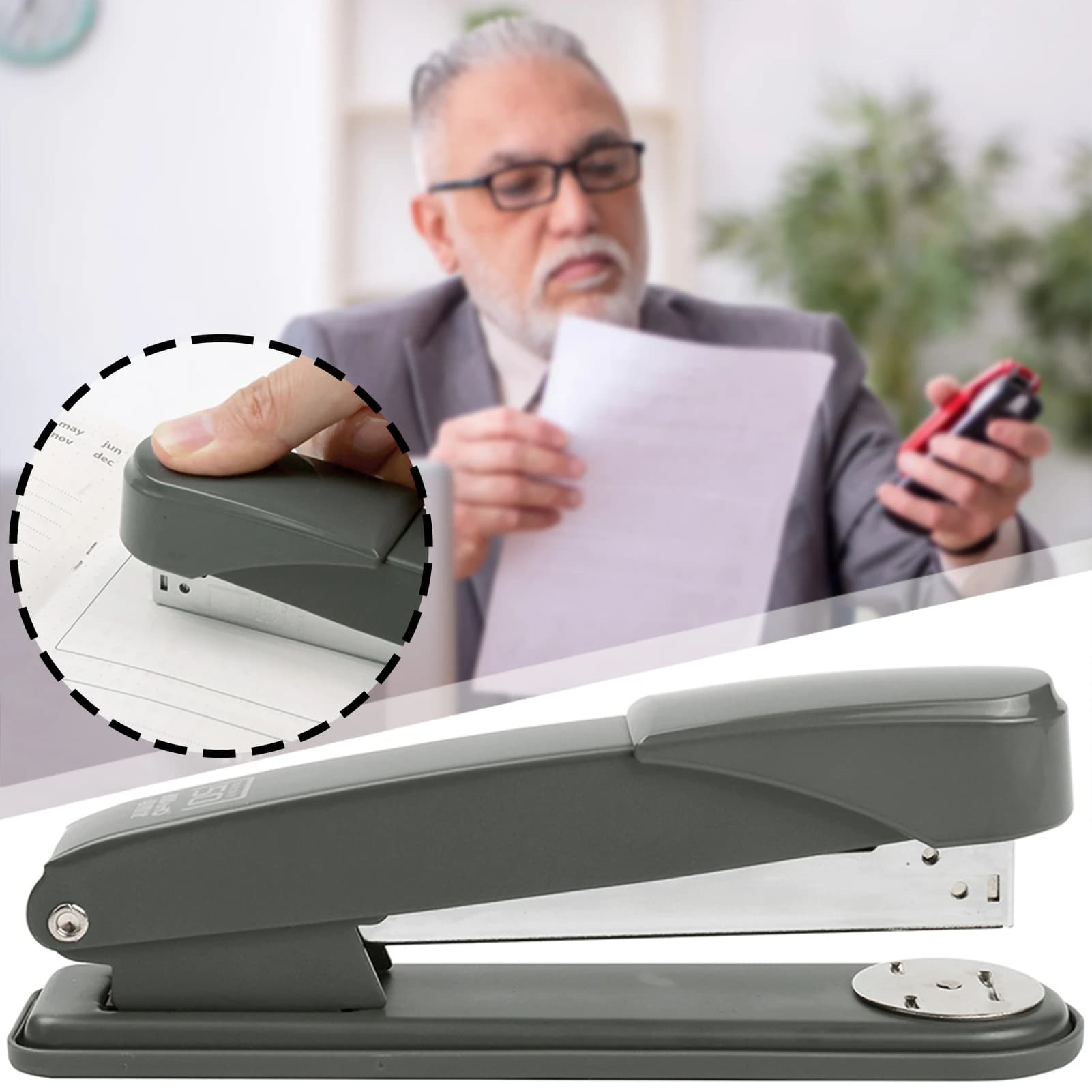 Cucitrice per carichi pesanti a risparmio di forza per cucitrice professionale scolastica Cucitrici multifunzionali extra large Strumenti per rilegatura domestica