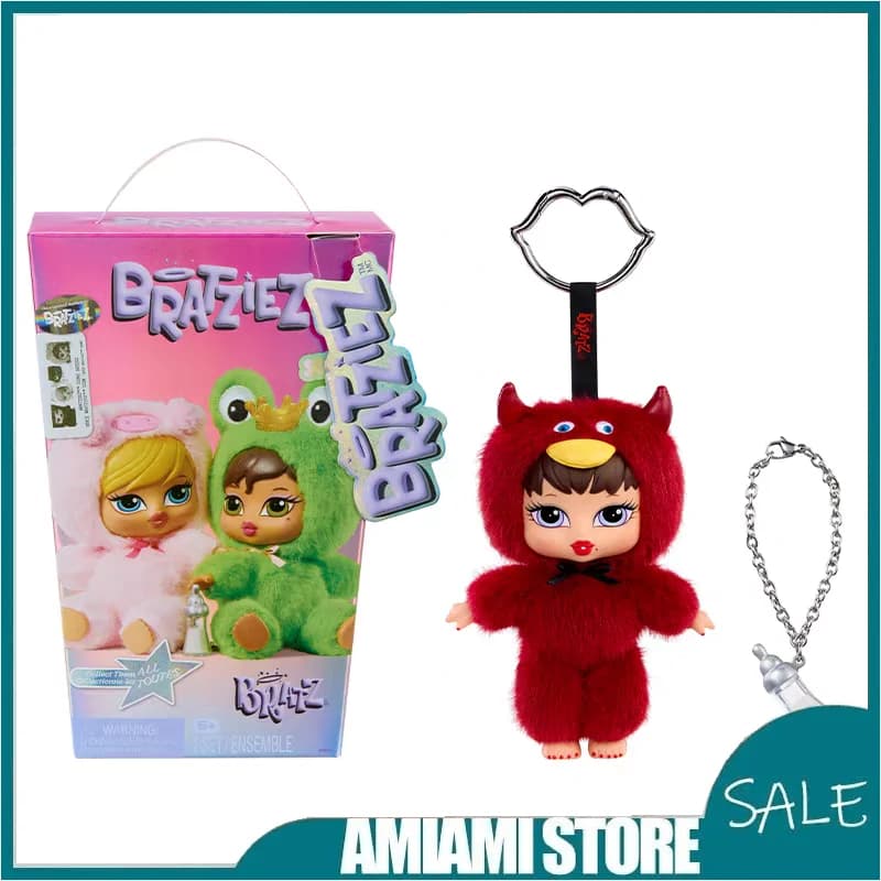 Nuovo in Stock: Ciondolo Portachiavi Peluche Originale Bratz Bratziez Iconz Dolls Series da 20 cm - Simpatico Ornamento Bambola, Giocattolo da Collezione, Regalo