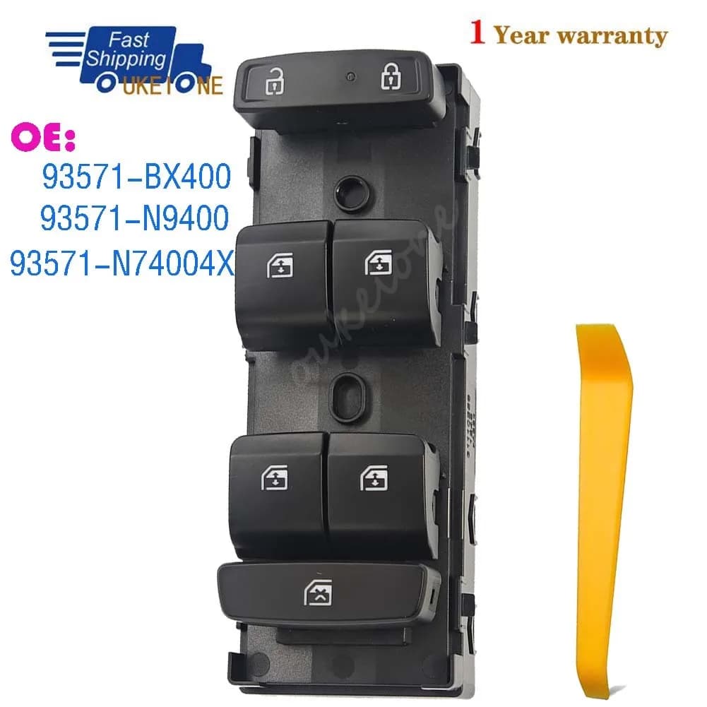 93571-BX400 93571-N9400 Per Hyundai Creta Tucson 2019-2024 Anteriore Master Driver Lato Elettrico Sollevatore Finestra Interruttore pulsante