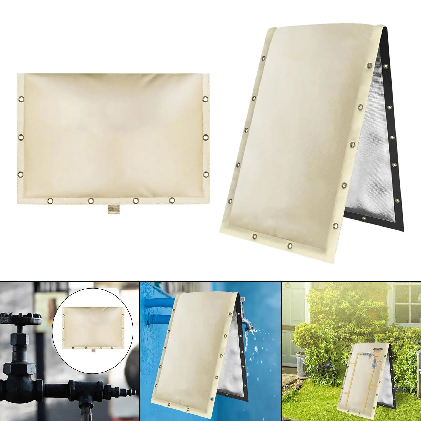 Copertura per rubinetto esterno invernale Borsa per rubinetto da giardino antigelo Panno Oxford Robusto coperchio per valvola di riflusso multifunzionale ispessito
