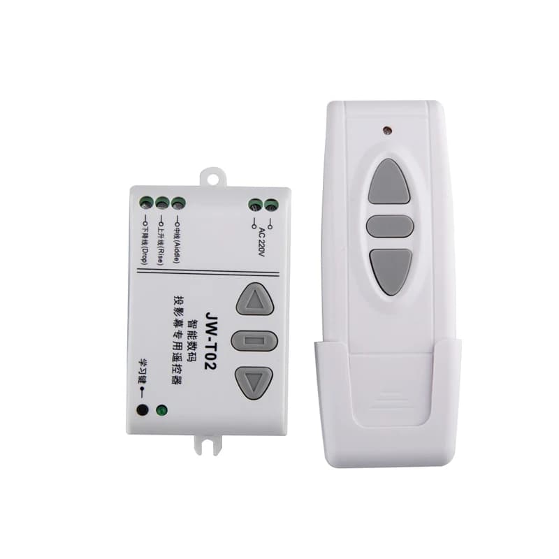 Sistema di commutazione telecomando wireless digitale intelligente AC 220 v 433 mhz per schermo di proiezione/porta del garage/tende