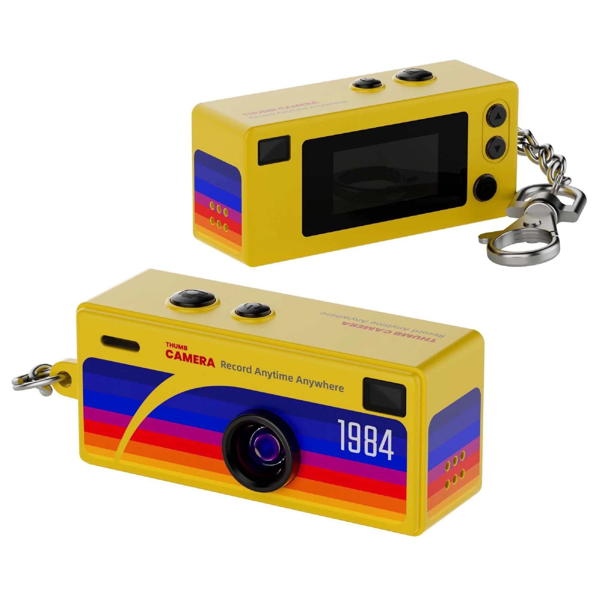 G6 Mini Videocamera Portachiavi Gialla, Regalo per Feste, Disponibile in Diversi Colori, Supporta Scheda di Memoria