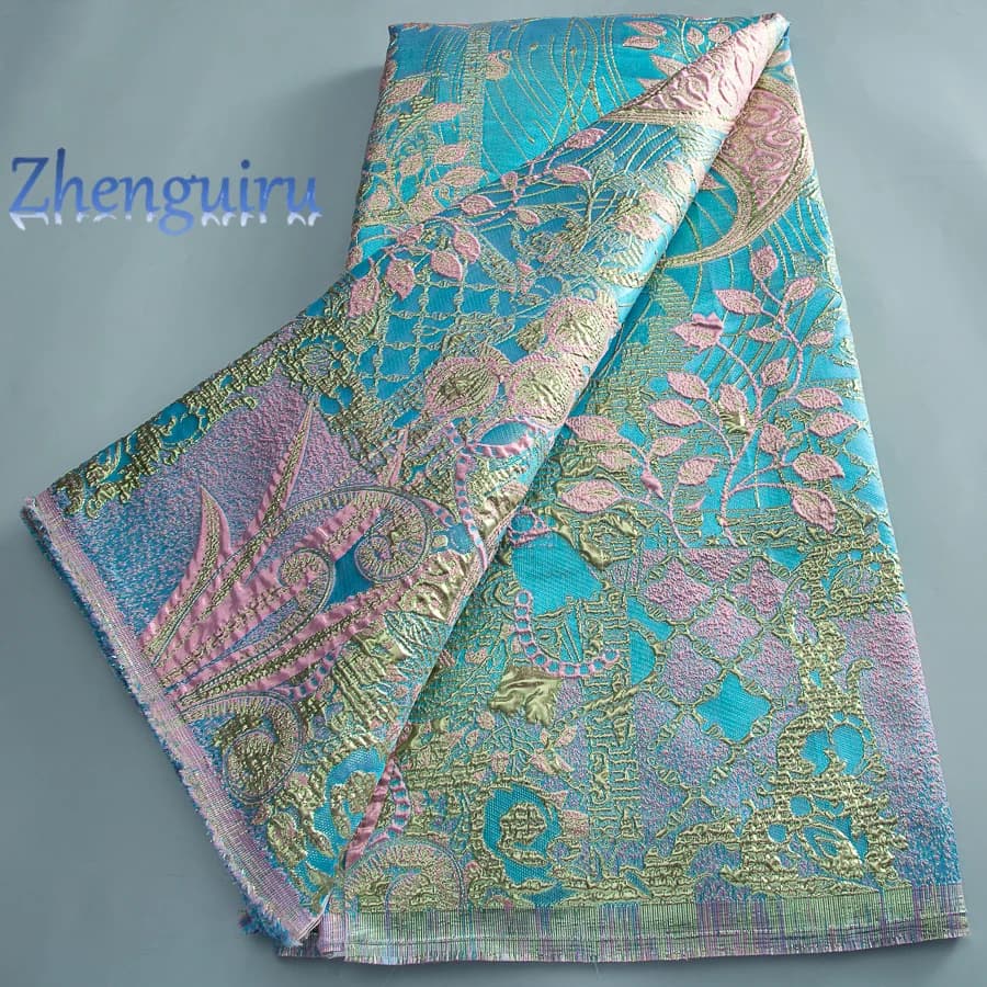 Nigerian Brocade Organza Lace Fabrics African Jacquard Lace Fabric 5 Yards Luxury 2026 High Quality French Lace For Dress 4670