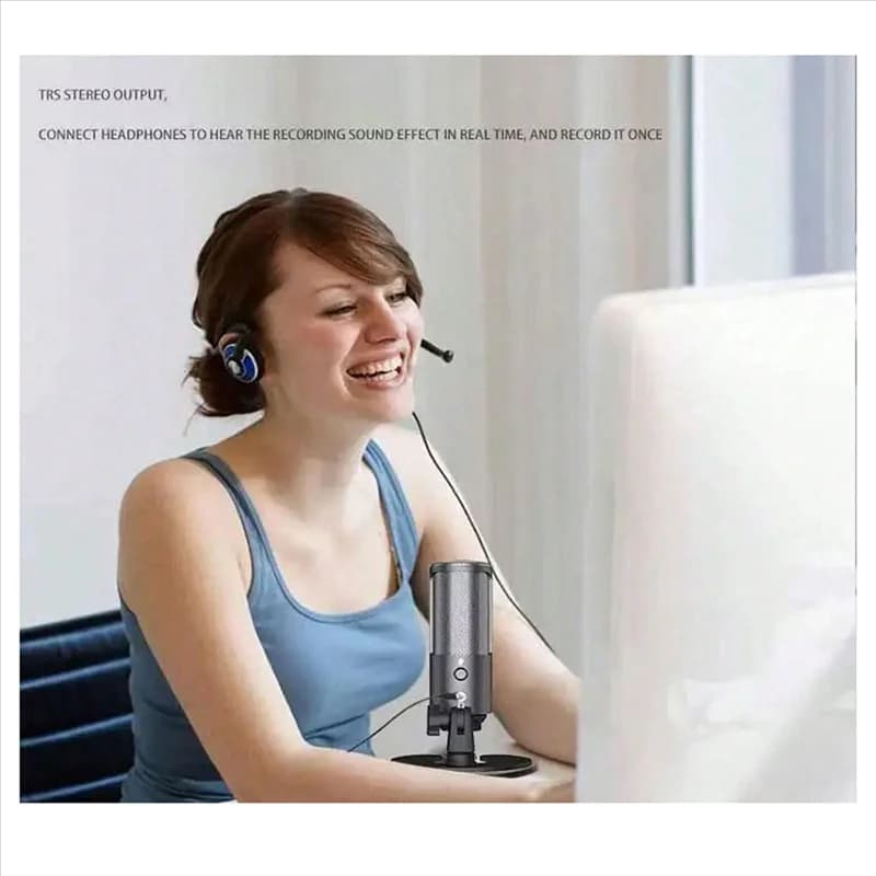 B04C-RGB Light USB game microphone kit for PC, PS4/5 condenser cardioid microphone set for streaming