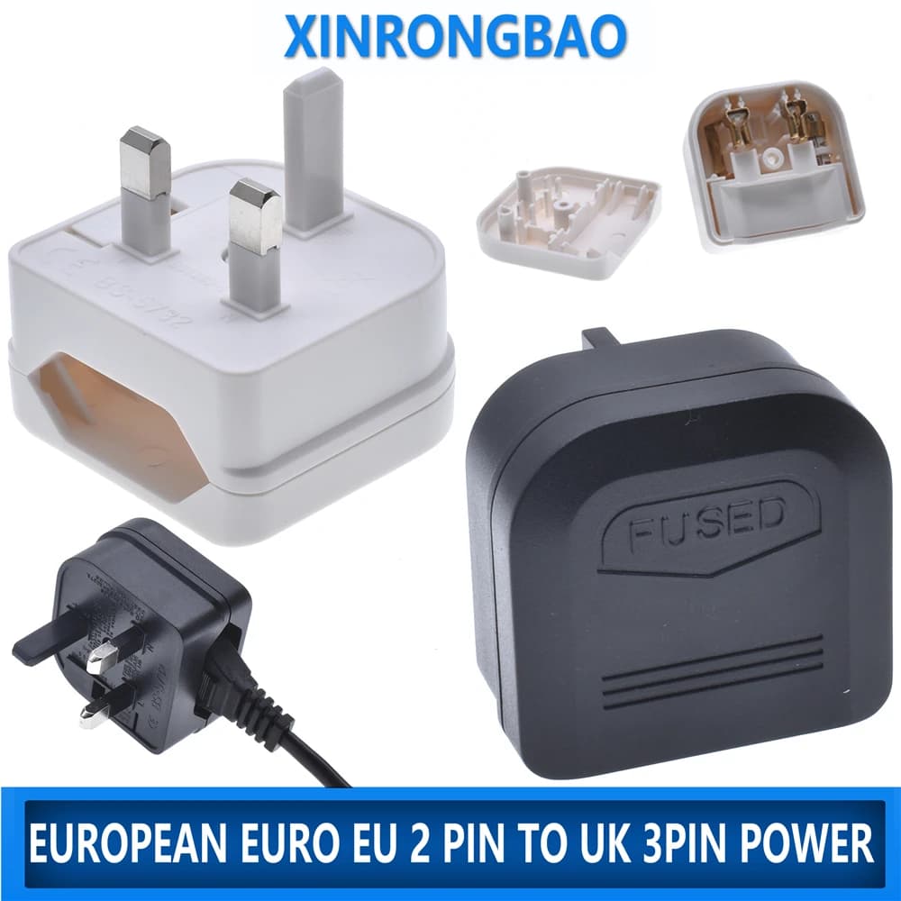Spina da viaggio con presa di alimentazione a 3pin europea da 2pin a regno unito giappone adattatore da viaggio europeo da ue a regno unito convertitore adattatore per caricabatterie elettrico