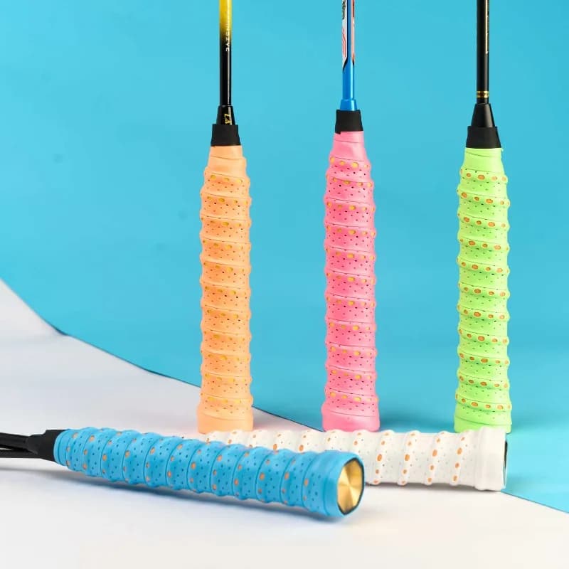 Breathable and Resistant Tennis Rack with Bicolor Rubber Grip Perforated and Bicolor Absorbent Straps