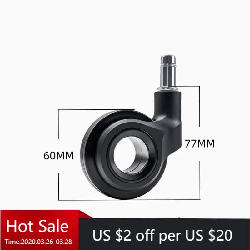 5 Pcs Anti-Tangle Office Chair Wheels Screw-in Hollow Casters Universal Swivel Chairs Gaming/Computer Chair Pulley Replacement