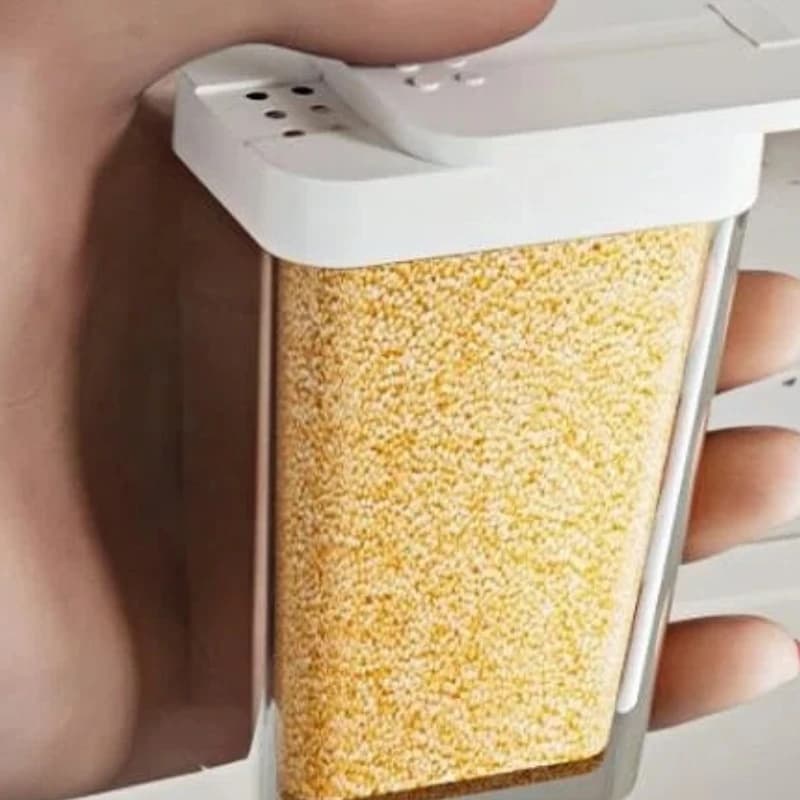 Set di 4 contenitori impilabili per spezie da cucina con coperchi ermetici per sale, pepe e prodotti da forno, barattoli salvaspazio da cucina.