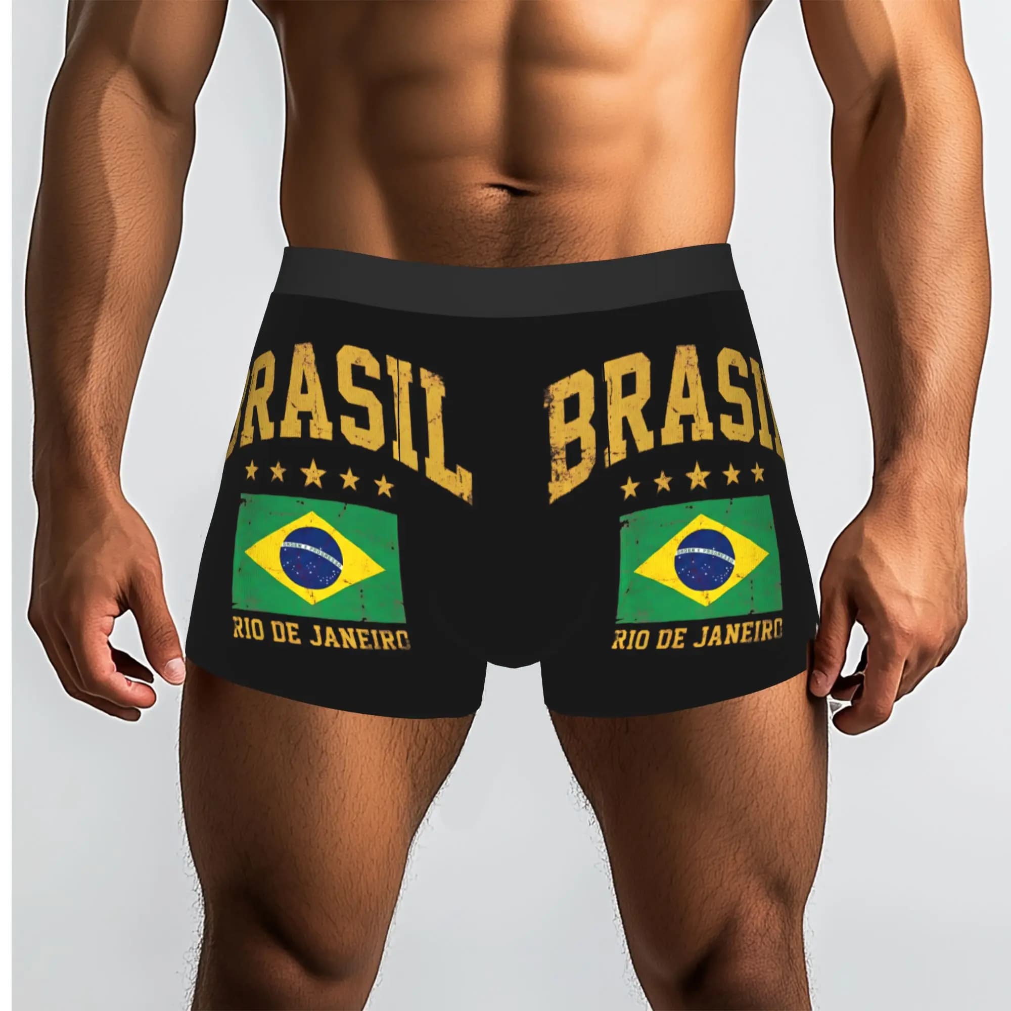 Rio De Janeiro Vintage Distressed Flag Brasil Underpants Homme Panties Intimo maschile Comodi pantaloncini Boxer Briefs