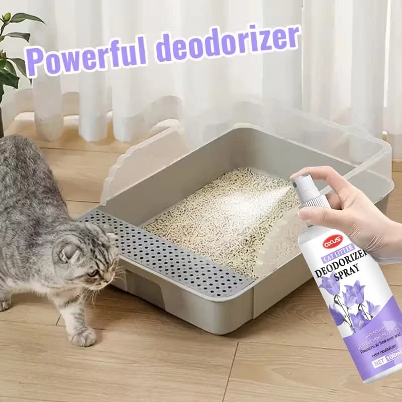 Spray Deodorante per Cani e Gatti Elimina gli Odori degli Animali, Fragranza a Lunga Durata, Mantiene l'Aria Interna Fresca 100ML