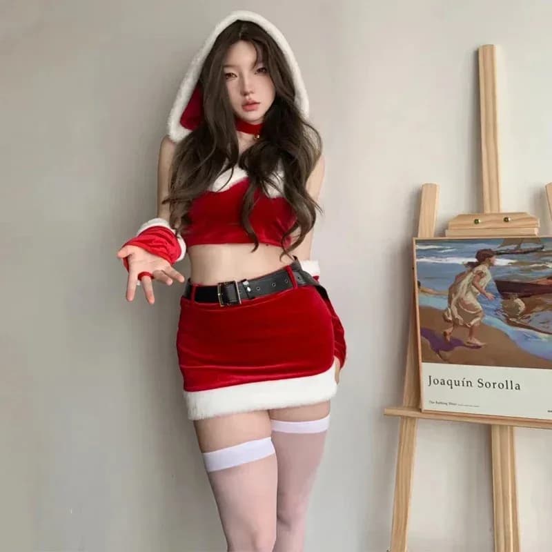Costume da Babbo Natale super attraente adatto per le donne. Perfetto per feste, spettacoli e mostre di anime di Halloween
