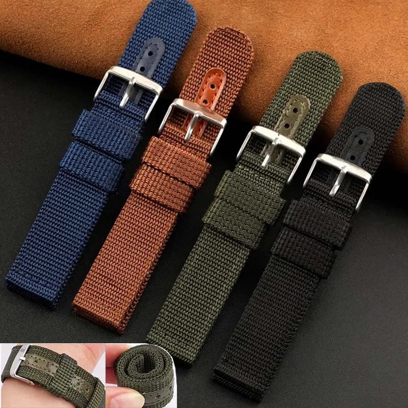 Cinturino sportivo in nylon 18mm 20mm 22mm 24mm cinturino per uomo donna braccialetto cinturino di ricambio universale orologi accessori