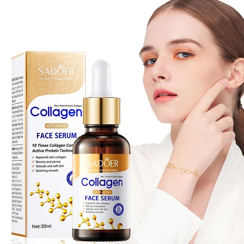 SADOER Collagen Serum Skin Care Face Essence Liquid Anti-aging Rugs Hydrating Serum Face Skin Care