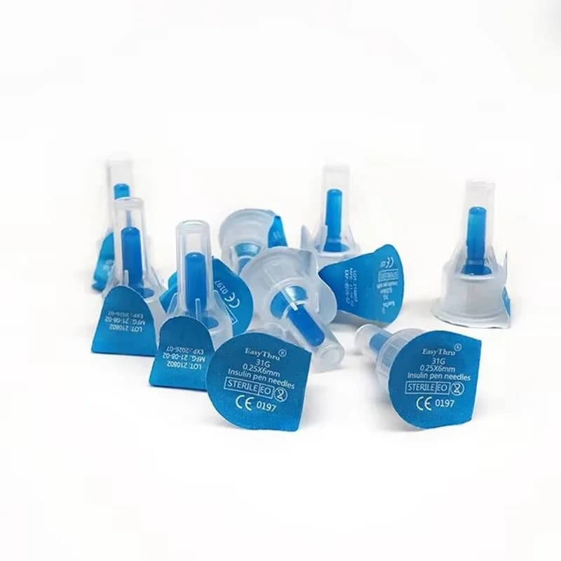 100Pcs Insulin Pen Needles 31G 32G 4mm 5mm 6mm 8mm Ultra Thin Wall Sterile Disposable Universal for Most Insulin Pen