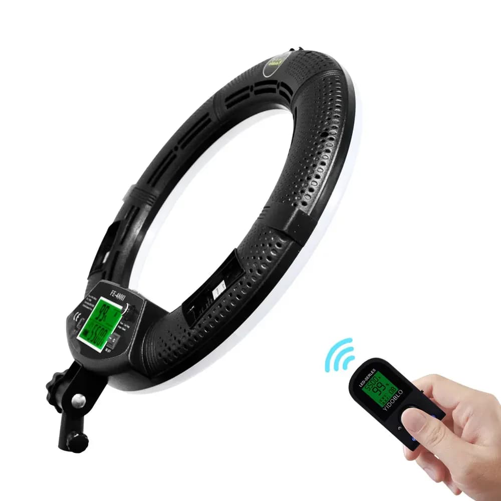Yidoblo FE-480II Luce ad Anello Bicolore per Studio Fotografico, Lampada LED per Video, Illuminazione Diurna 96W 5500K 480 LED, Luci Macro