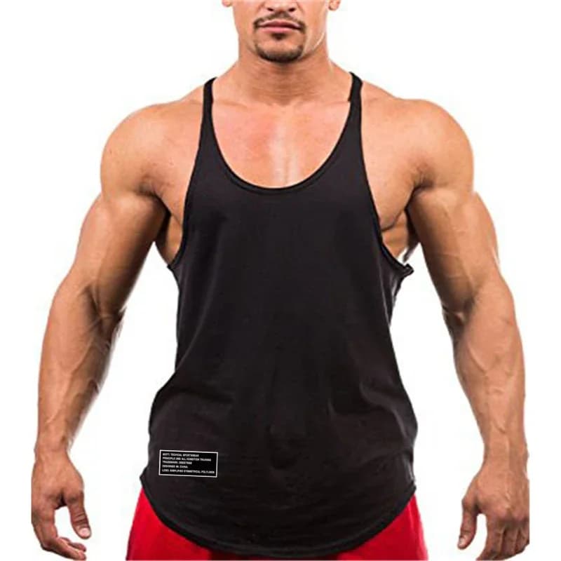 Gym vest for bodybuilding, fitness vests, men's, racing, sports, summer, breathable, sleeveless, with back braces