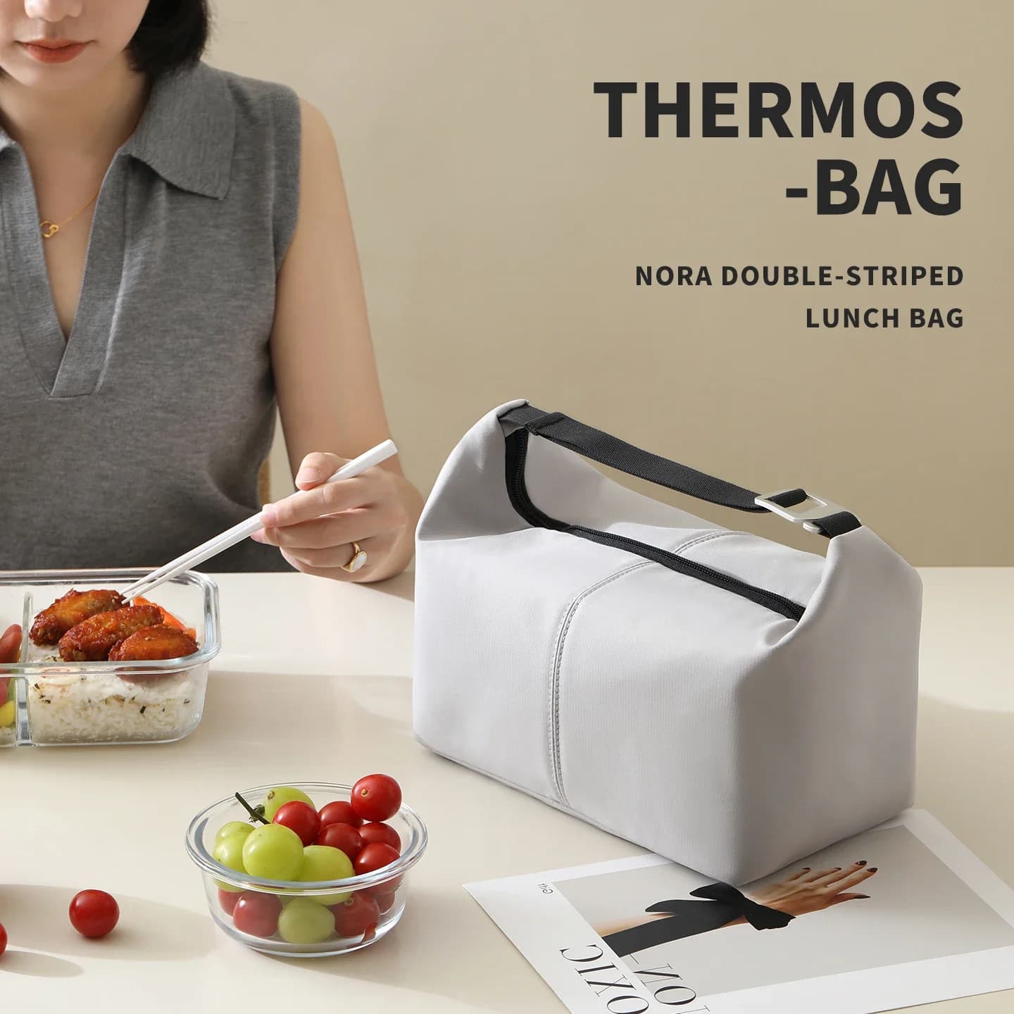 Tianzong Insulated Bag Lunch Box Handbag Large-capacity Lunch Box New Insulated Bag Thickened for Office Workers
