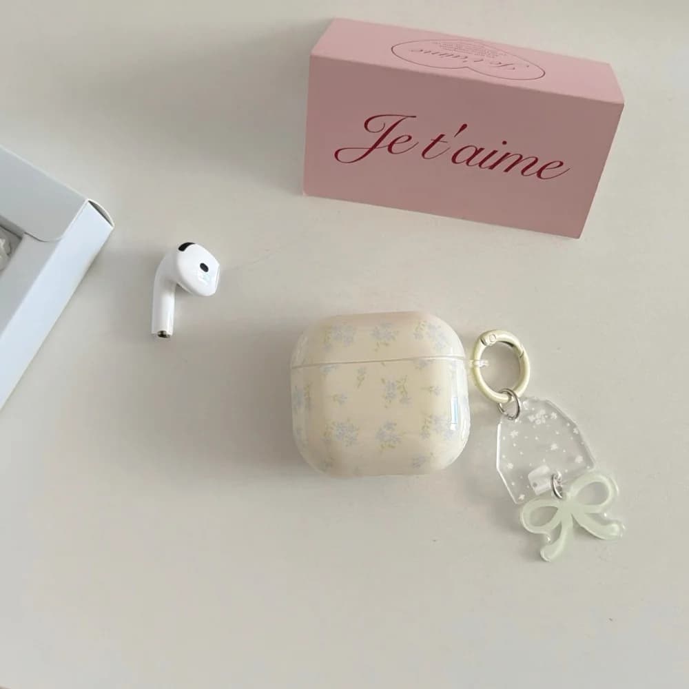 Cute Floral AirPods Case for 3rd 4th Gen Pro 2 3 Shockproof Soft Yellow Purple