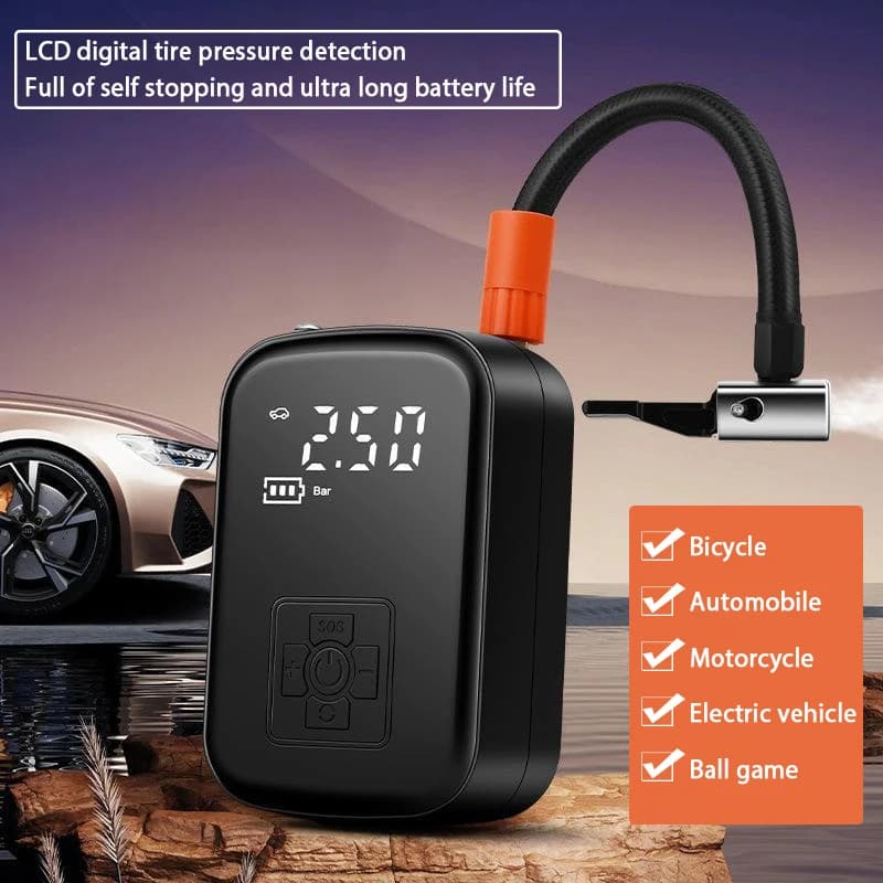 Vendita calda Pompa di gonfiaggio elettrica portatile per pneumatici Compressore d'aria per bicicletta senza fili 150PSI Mini pompa d'aria per auto moto