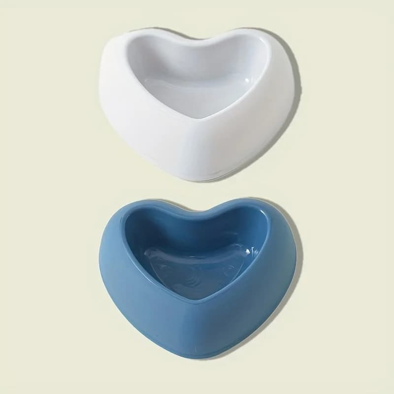 Ciotola per animali domestici, 1 pezzo, ciotola per cibo e acqua per cani in plastica a forma di cuore, ciotola stabile per alimenti per cani, accessori per animali domestici