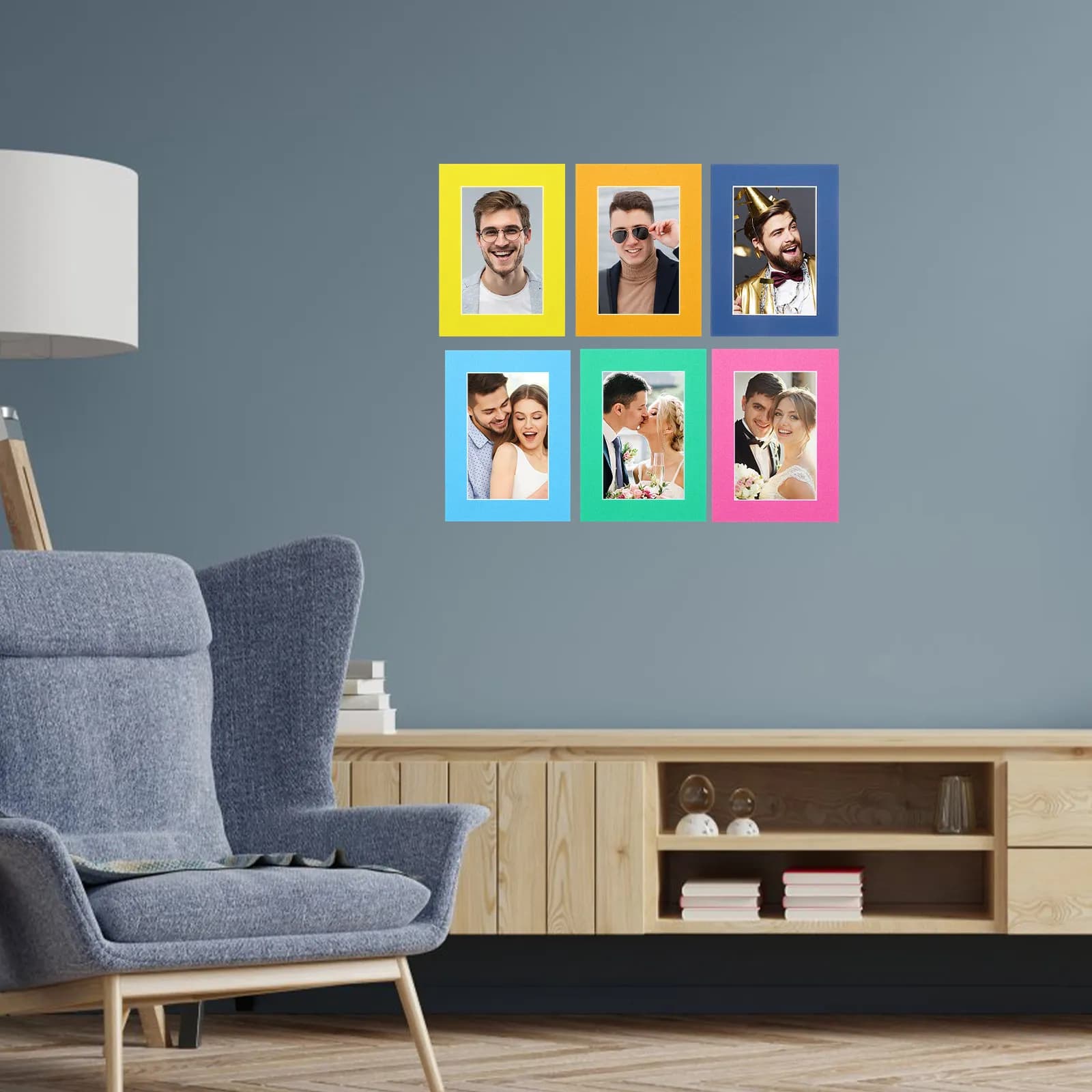 30Pcs Cardboard Picture Frame Set Elegant Design Delicate Detail Photo Holder for Wall Desk Decoration Household Memory Display