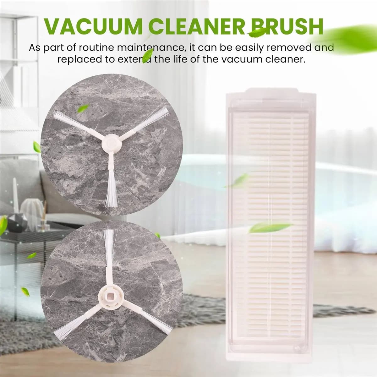 T78C! Per robot aspirapolvere Xiaomi Mi Robot Vacuum Mop Pro P, modello: STYTJ02YM, spazzola principale laterale + filtro Hepa + panno per la pulizia