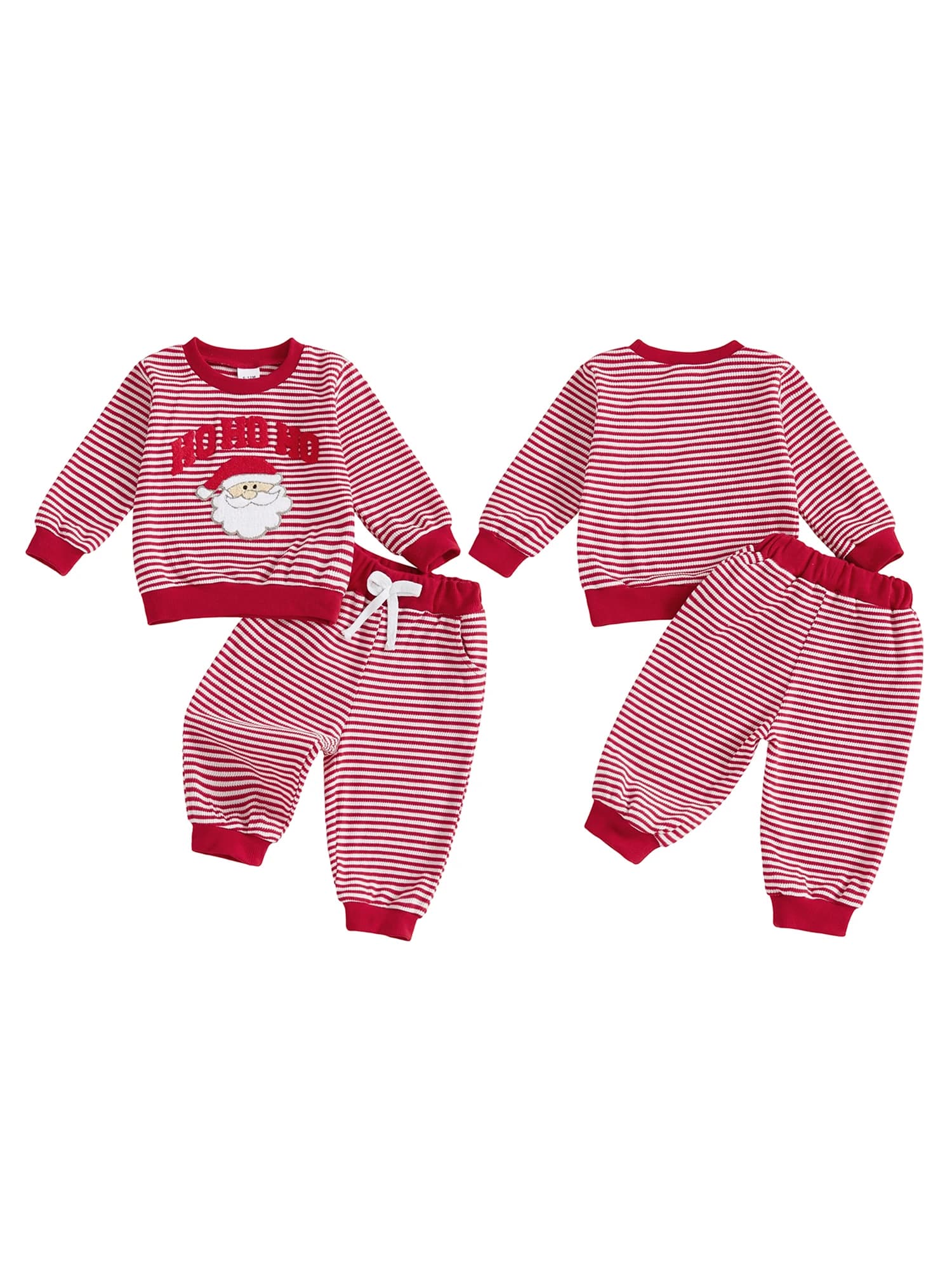 Lovely baby sweater with reindeer print and matching leggings, complete with 2 pieces for winter holidays for newborn or girl