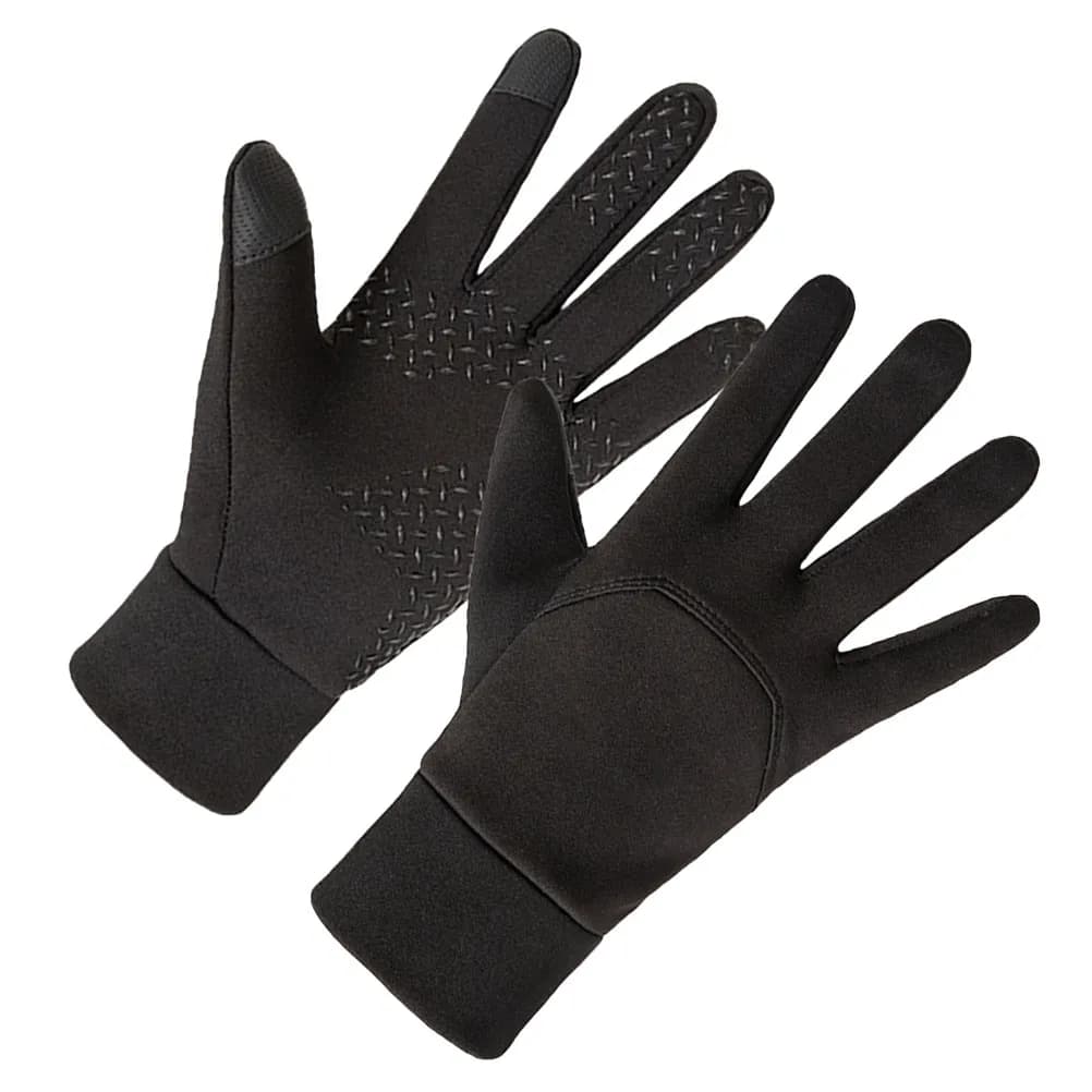 Touch Screen Full Finger Outdoor Gloves Black Size L Winter Warm Windproof Protective Gloves for Cycling Motorcycle Outdoor