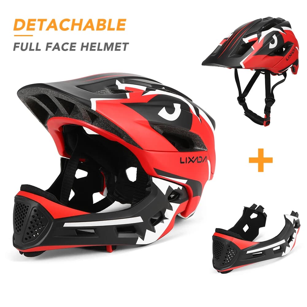 Lixada Casco da ciclismo Casco integrale staccabile per bambini Casco di sicurezza sportivo per bambini per skateboard a rotelle