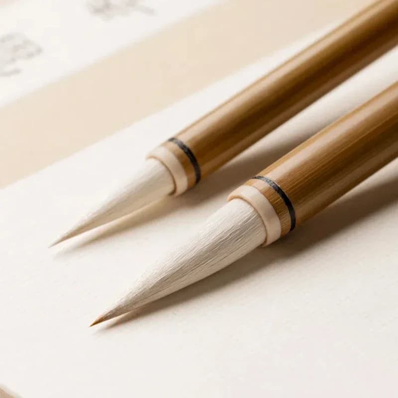 Weasel Woolen Multiple Hair Calligraphy Brush Medium Regular Script Brush Professional Running Script Chinese Painting Brush Set