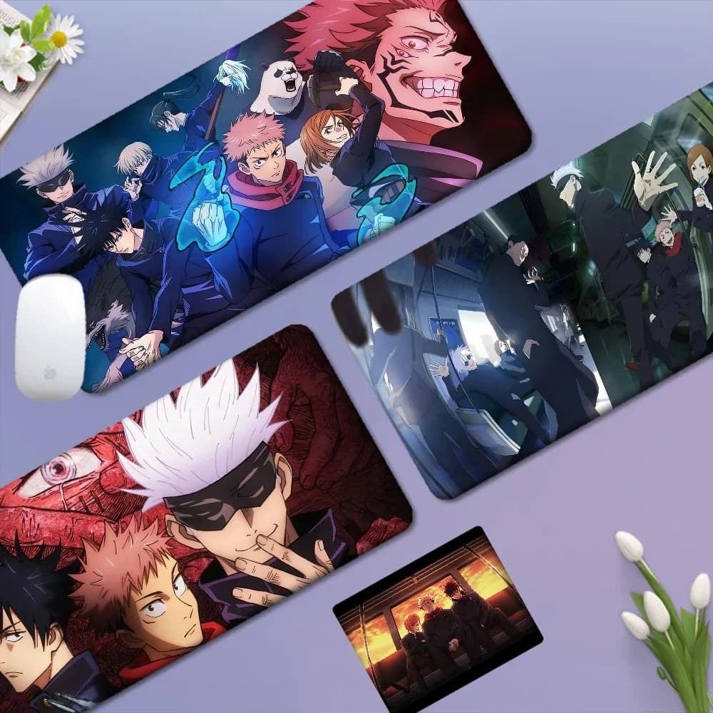 J-Jujutsu Kaisen Mousepad Boy Pad tappetino per mouse da gioco in gomma naturale dimensioni per Gaming World Of Tanks CS GO Zelda