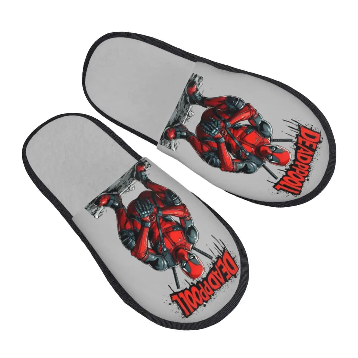 Women's Slippers with Custom Print Deadpool Movie House, comfortable and warm, in memory foam, soft, for indoor and outdoor