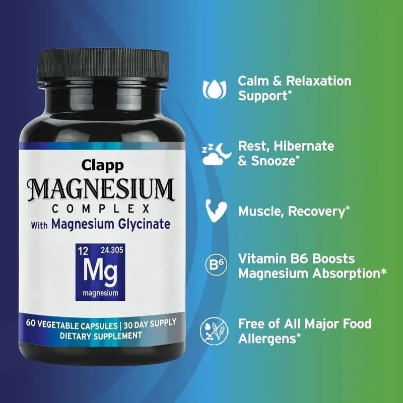 Magnesium Complex 420mg Capsule - Magnesium Glycinate Supplement Containing Vitamin B6
