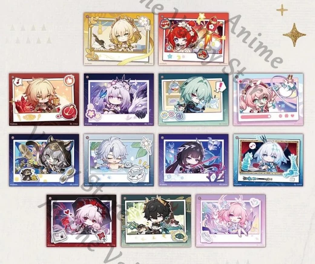Genuine Anime Honkai: Star Rail Cyrene Helektra Phainon Aglaea Cosplay Acrylic Glitter Powder Card Brick Pendant Cartoon Keyring