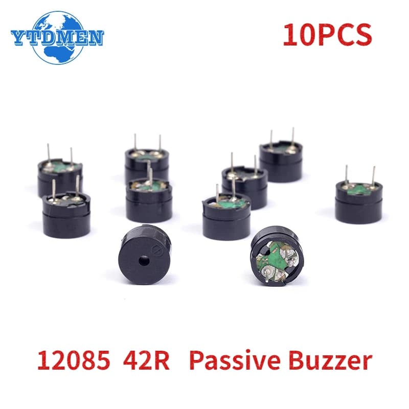 10PCS Buzzer passivo AC 12MM x 8.5MM 12085 42R resistenza 3V 5V 9V 12V In uso comune Mini cicalini piezoelettrici per Arduino Diy Electronic