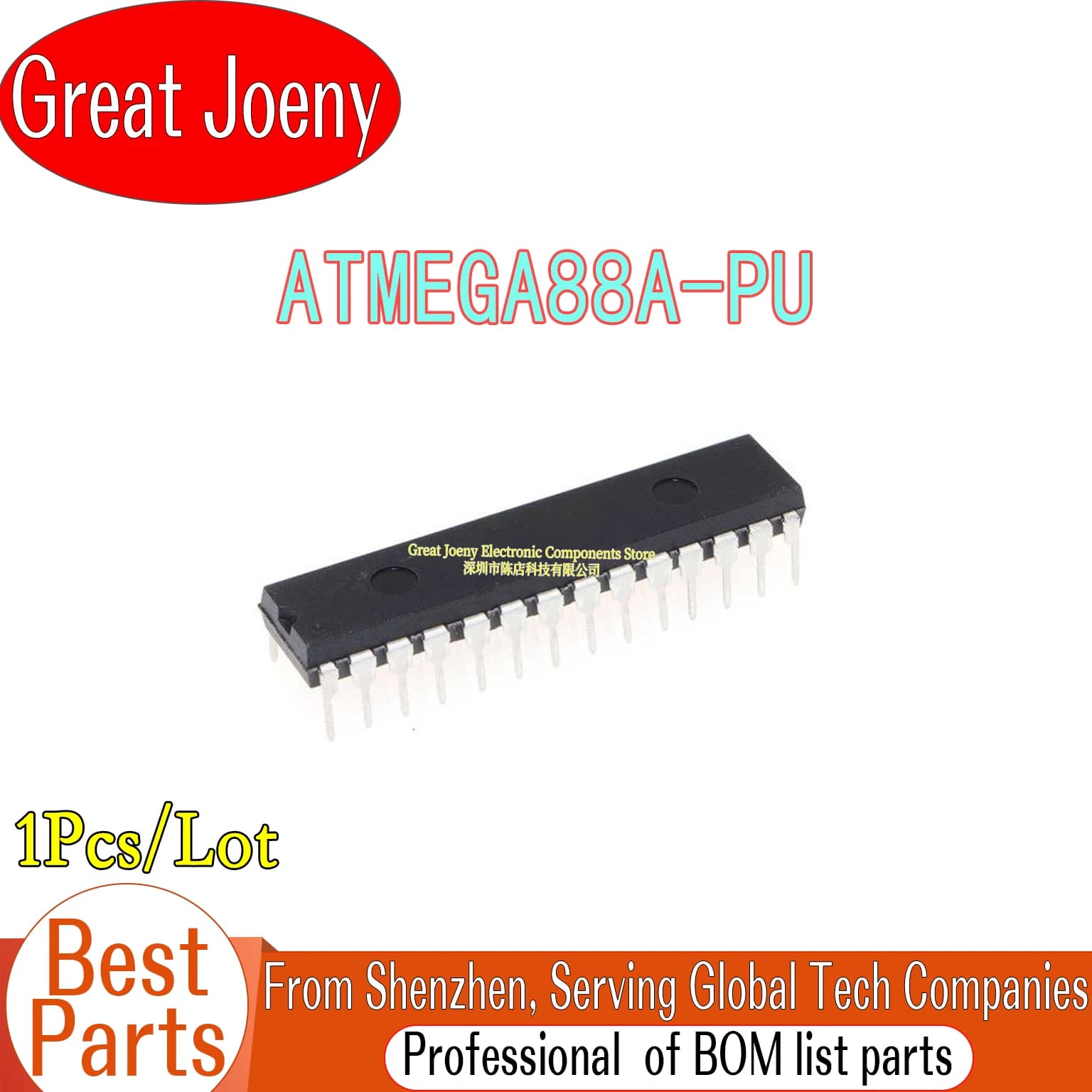 100% Nuovo Originale ATMEGA88A-PU ATMEGA88A IC MCU 8BIT 8KB FLASH Chipset DIP-28