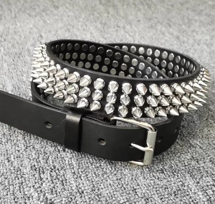 Punk Belt Men PU Leather Spike Rivet Stage