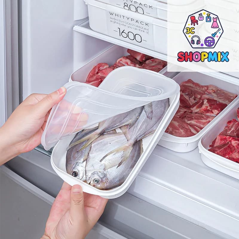 Scatola per confezionare carne, contenitore per alimenti per frigorifero, conservazione di frutta e verdura, preparazione dei piatti, scatola divisa
