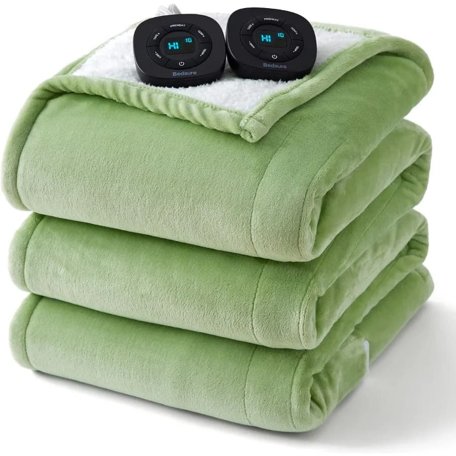 Coperta elettrica Queen Size - Coperta riscaldata a doppio controllo Queen GentleSoft Riscaldamento rapido con 10 impostazioni di tempo e 10 Setti di calore