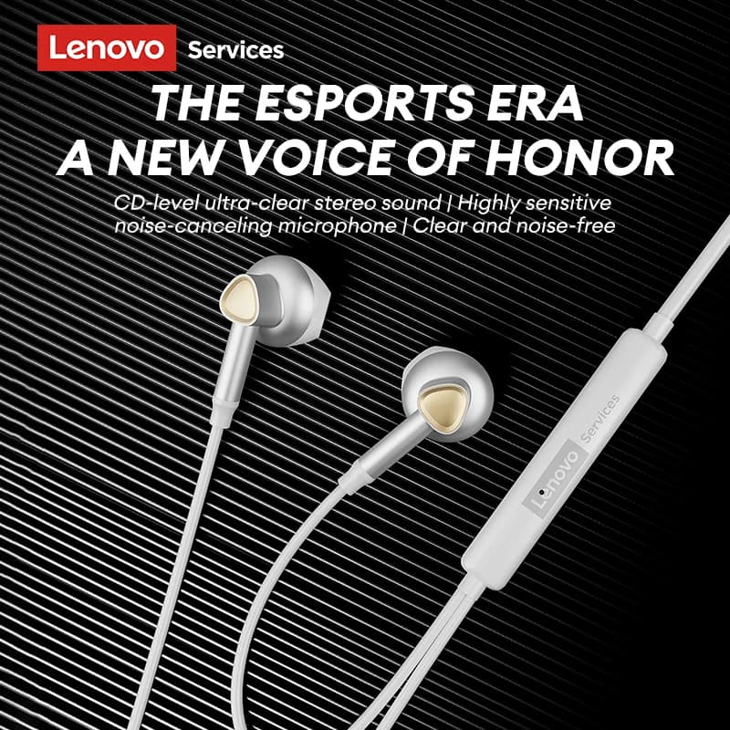 Auricolari cablati originali Lenovo Y101 PRO Auricolari cablati da gioco 3,5 mm Tipo C HiFi Bass Stereo E-sport Auricolari con microfono Nessun ritardo