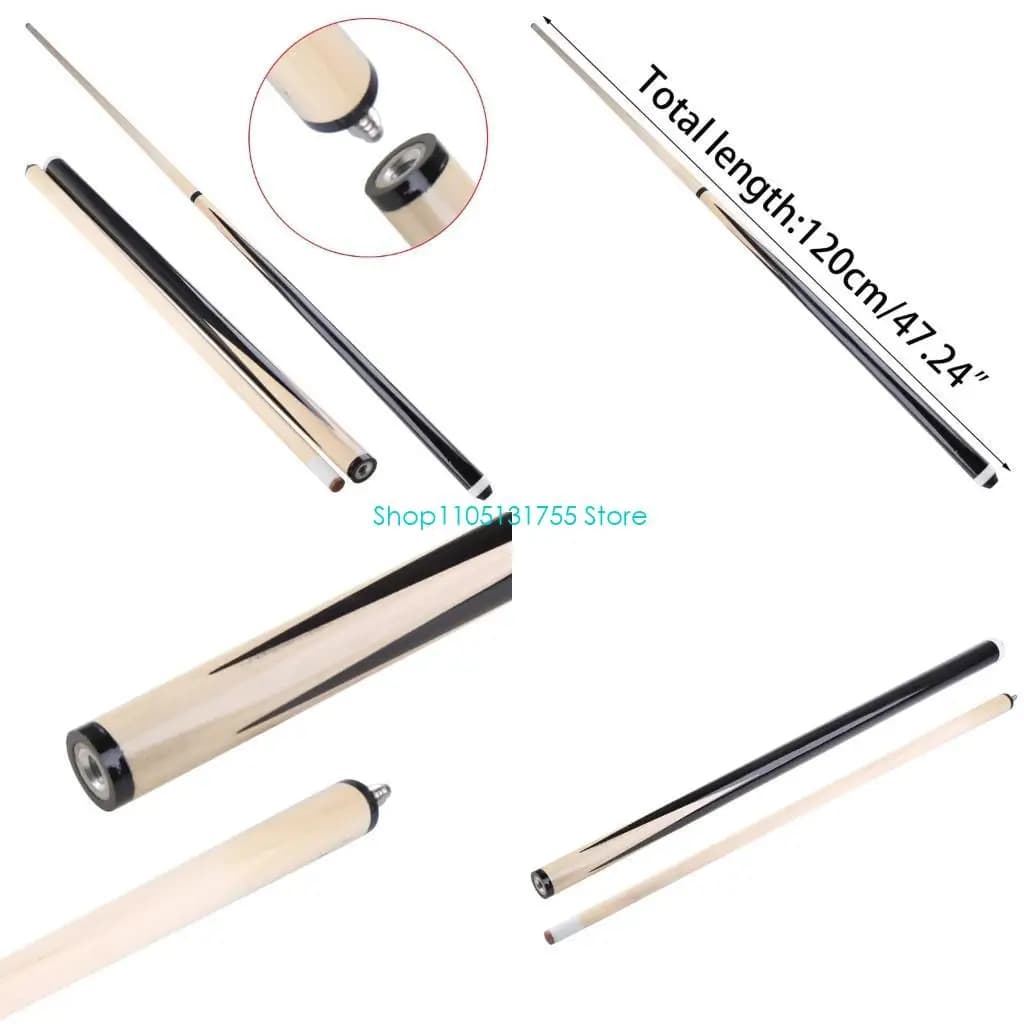 K0EF 1Pc 120 Home Snooker Stecca da biliardo assemblare 12 mm/0,47 pollici Punta Bambini Biliardo per adulti Esercizio
