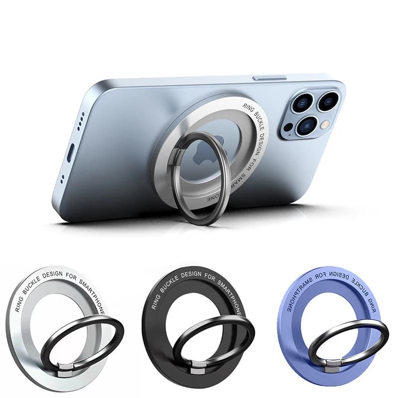 Supporto per anello magnetico per telefono per accessori MagSafe Staffa di supporto per anello per dito regolabile per custodia magnetica per iPhone 16 15 Serie