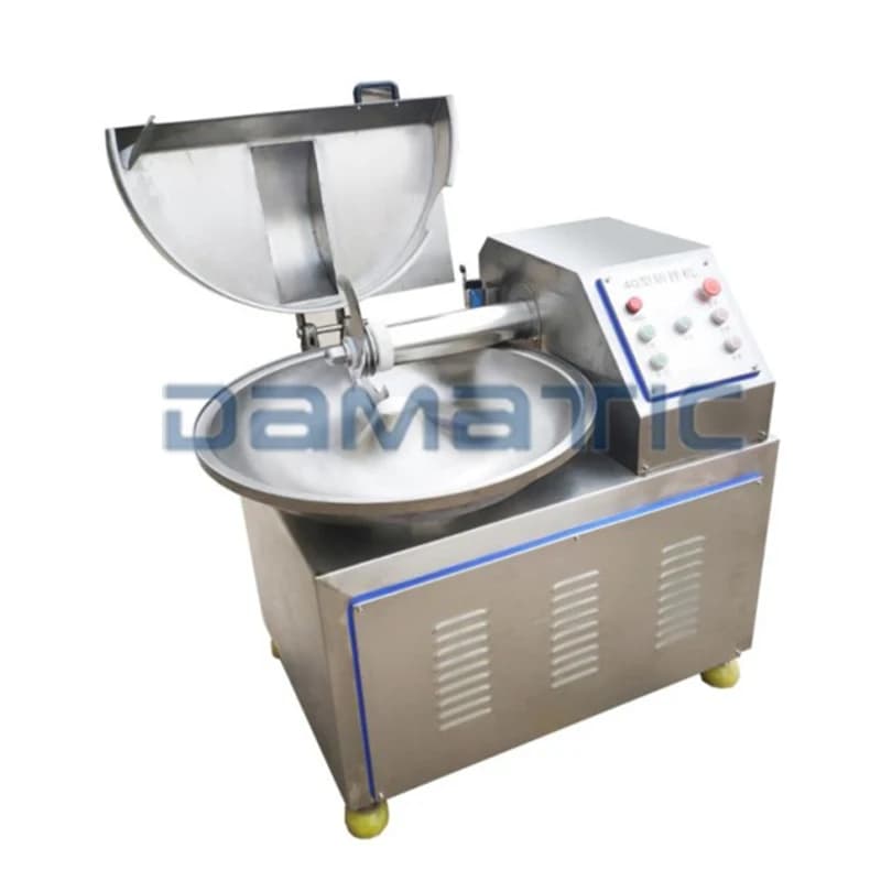 Cutter a Ciotola Automatico Silenzioso per Carne Congelata e Alimenti Vegetali, per Salsicce e Alimenti per Animali Domestici, da 10 a 50 Litri, 50L 125L
