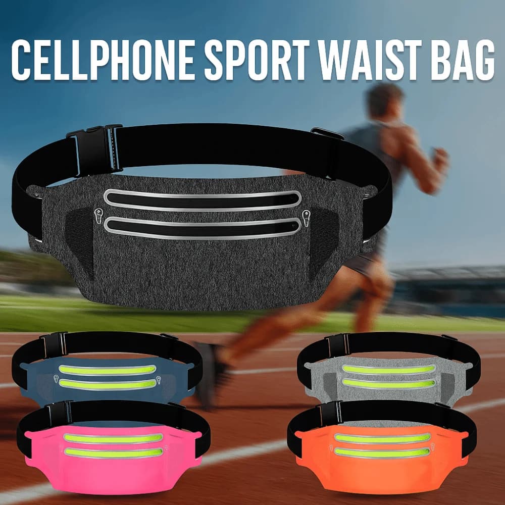 Marsupio Sportivo Ultra Sottile, Altamente Elastico, Multifunzionale, Leggero e Traspirante per Telefono, Ideale per la Corsa e l'Allenamento