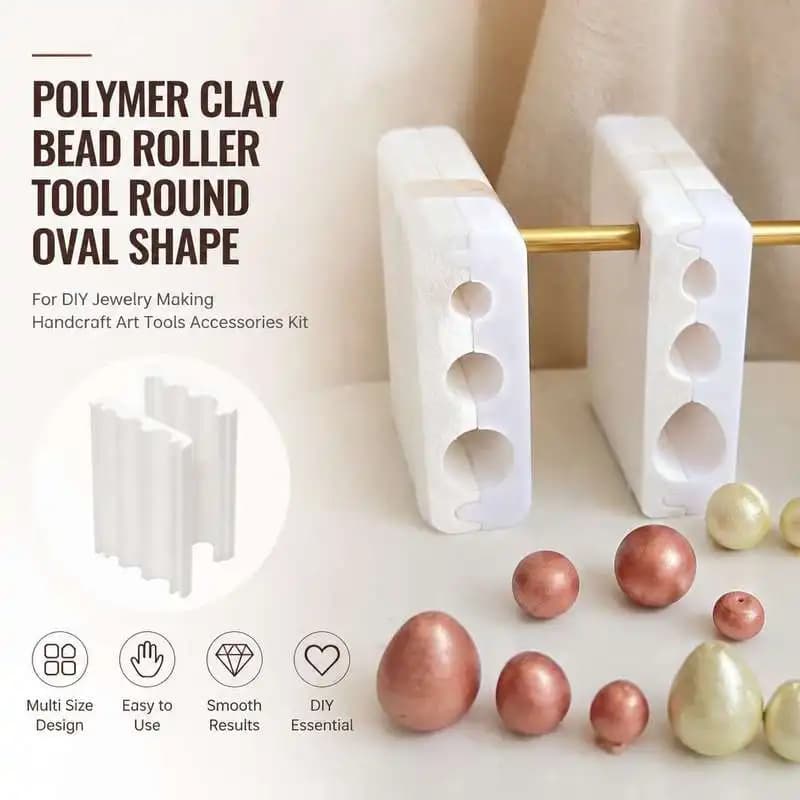Round Oval Shape Polymer Clay Bead Roller Tool For DIY Jewelry Making Handcraft Art Tools Accessories