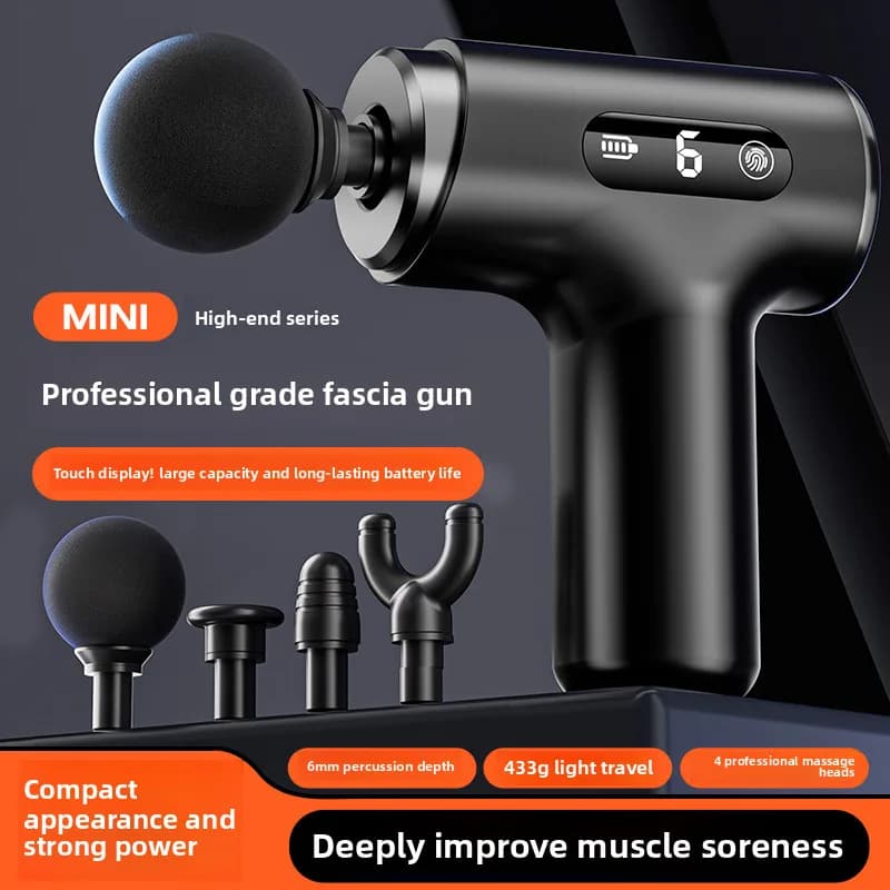 Fitness Sports Mini Massage Gun 6 Speed Deep Tissue Vibration Relax Relieve Fatigue Handheld Lightweight Fascia Massage Gun
