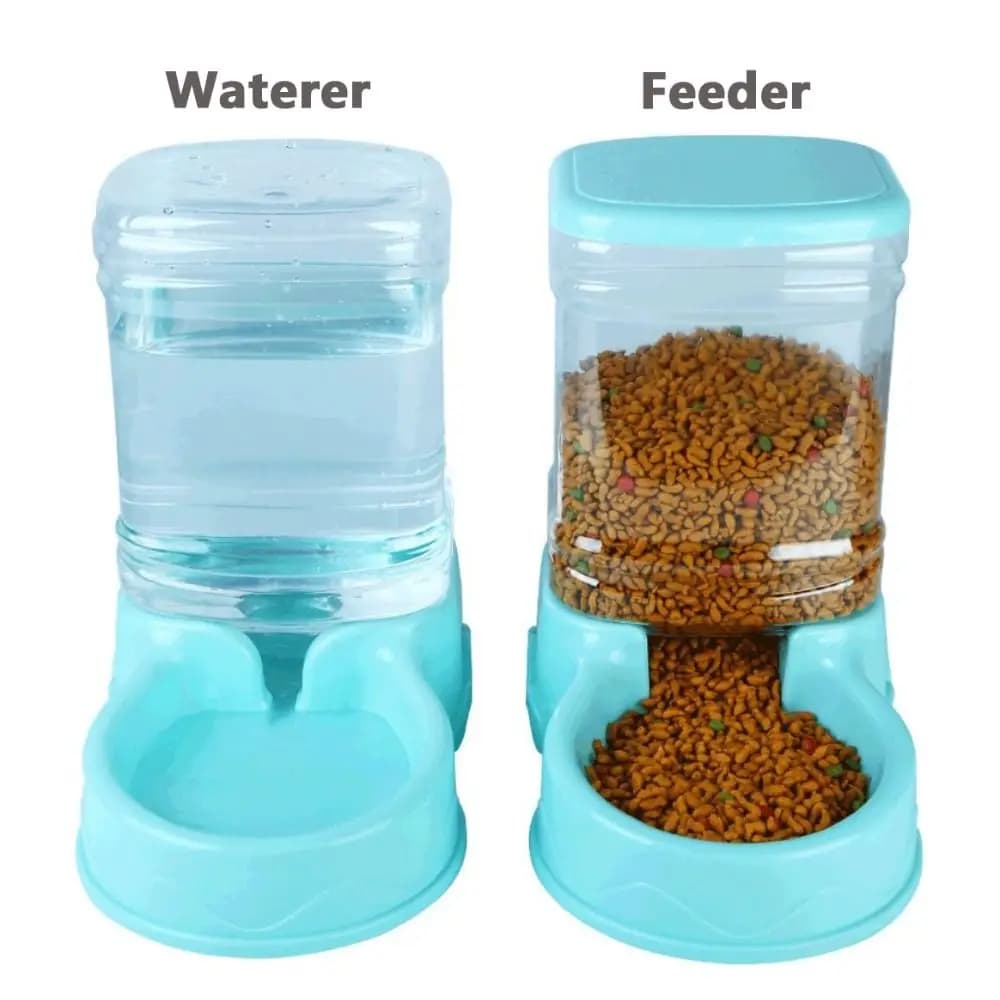 Materiale PP da 3,8 litri Alimentatore per animali domestici Fontana per acqua per animali domestici Ciotola per bevande Alimentatore automatico per animali Distributore di cibo per cani di grandi dimensioni