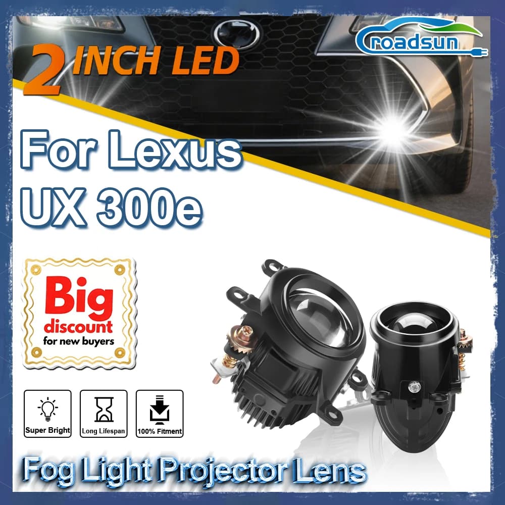 ROADSUN 2.0 Pollici Bi LED Mini Hi-lo Fascio Fendinebbia Proiettore Lente di Montaggio LED Fendinebbia Lampadina Accessori Auto Per Lexus UX 300e